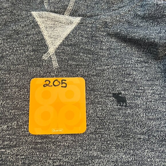 🪻Abercrombie & Fitch Sweatshirt (hoodie) Navy Grey Sz L - Picture 10 of 10